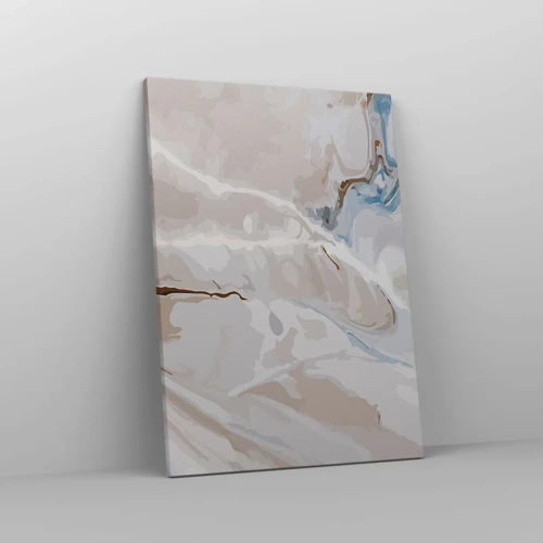Canvas picture - Blue Meanders under White - 50x70 cm
