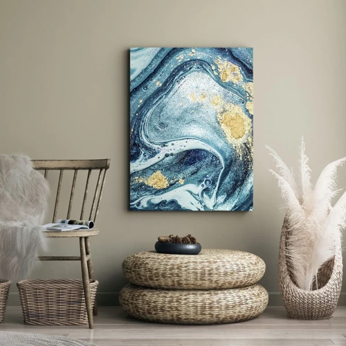 Canvas picture - Blue Whirl - 45x80 cm