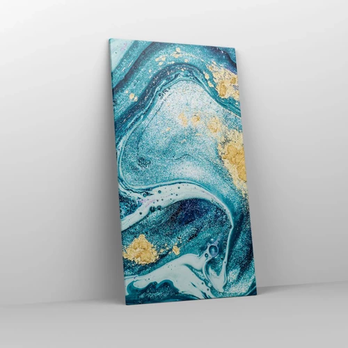 Canvas picture - Blue Whirl - 65x120 cm
