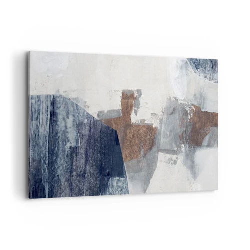 Canvas picture - Blue and Brown Shapes - 120x80 cm