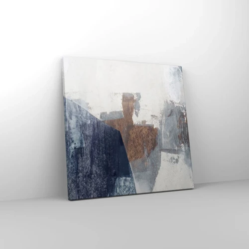 Canvas picture - Blue and Brown Shapes - 30x30 cm