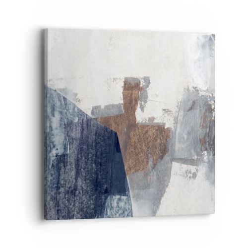 Canvas picture - Blue and Brown Shapes - 40x40 cm