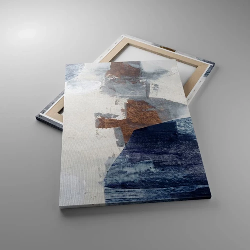 Canvas picture - Blue and Brown Shapes - 50x70 cm