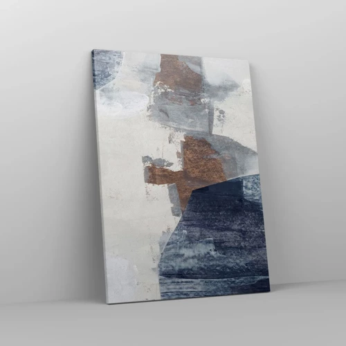 Canvas picture - Blue and Brown Shapes - 50x70 cm