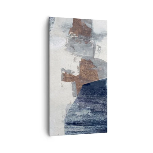 Canvas picture - Blue and Brown Shapes - 55x100 cm