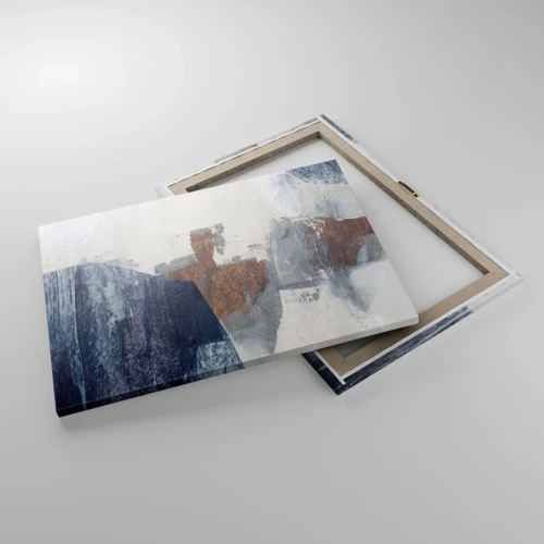 Canvas picture - Blue and Brown Shapes - 70x50 cm