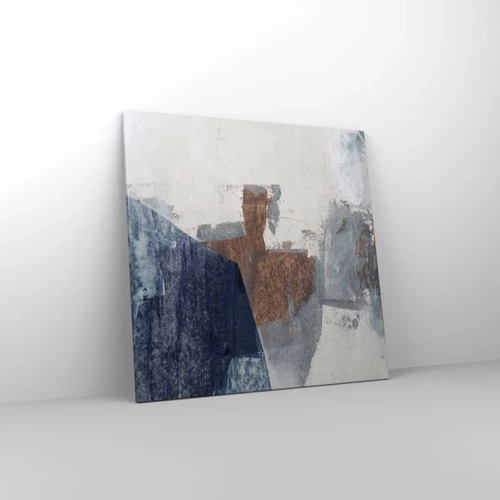 Canvas picture - Blue and Brown Shapes - 70x70 cm