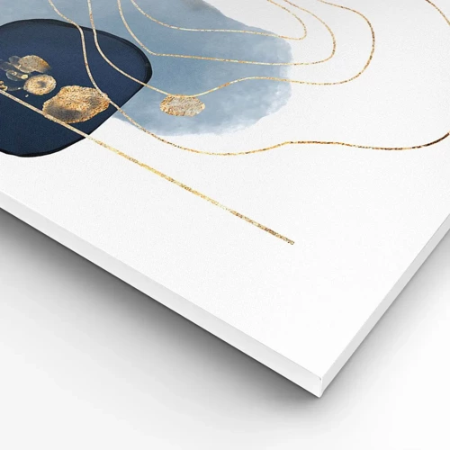 Canvas picture - Blue and Gold Fantasy - 100x40 cm