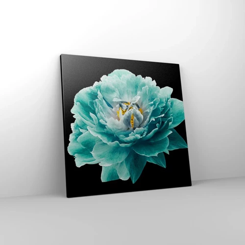 Canvas picture - Blue and Gold Petals - 50x50 cm