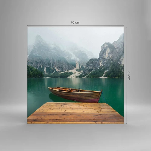 Canvas picture - Boat Found Solitude - 70x70 cm