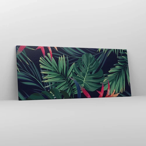 Canvas picture - Burn in Green - 120x50 cm