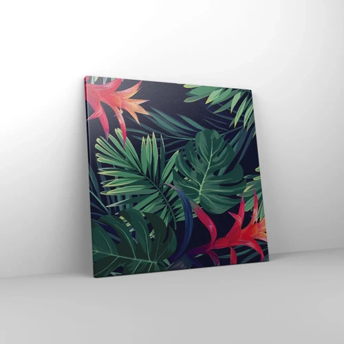 Canvas picture - Burn in Green - 50x50 cm