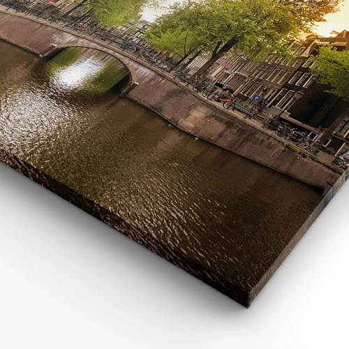 Canvas picture - By Boat or by Bike? - 70x50 cm