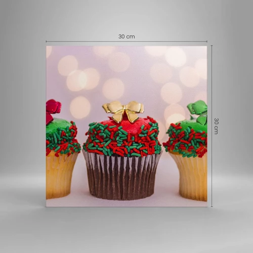 Canvas picture - Cakes with a Bow - 30x30 cm