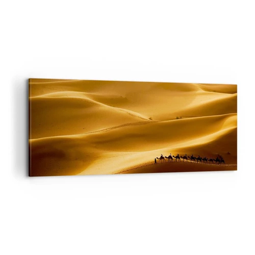 Canvas picture - Caravan on the Waves of a Desert - 100x40 cm