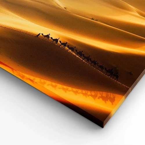 Canvas picture - Caravan on the Waves of a Desert - 160x50 cm