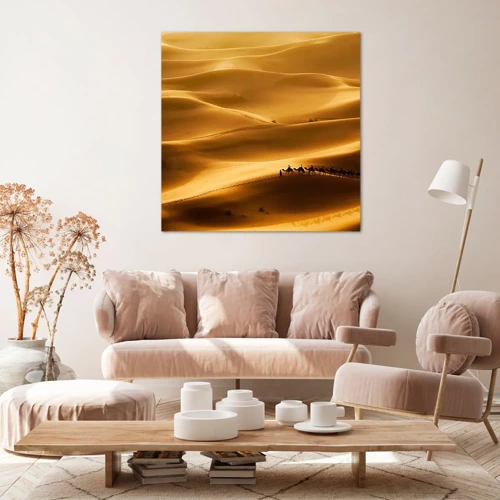 Canvas picture - Caravan on the Waves of a Desert - 30x30 cm