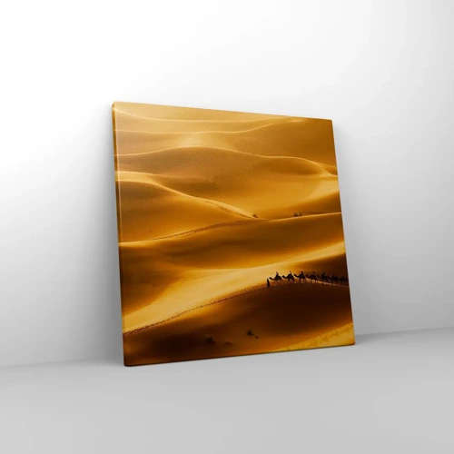 Canvas picture - Caravan on the Waves of a Desert - 40x40 cm