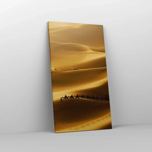 Canvas picture - Caravan on the Waves of a Desert - 45x80 cm