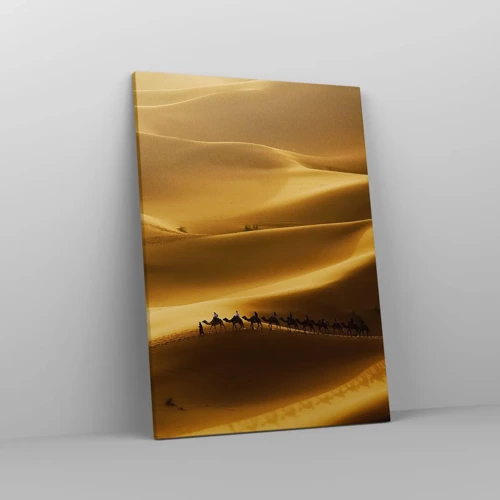Canvas picture - Caravan on the Waves of a Desert - 50x70 cm