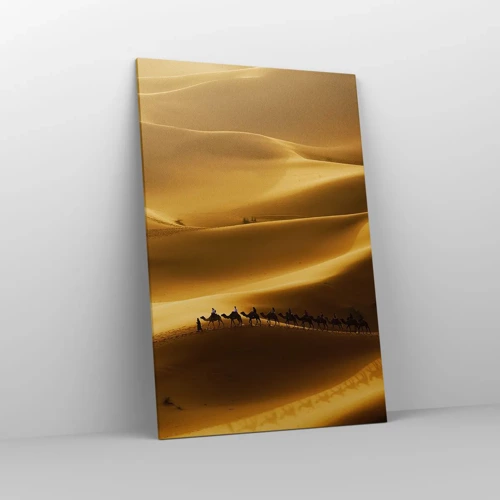 Canvas picture - Caravan on the Waves of a Desert - 80x120 cm