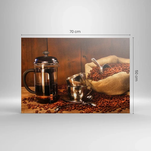 Canvas picture - Charm of Coffee - aroma and flavour - 70x50 cm