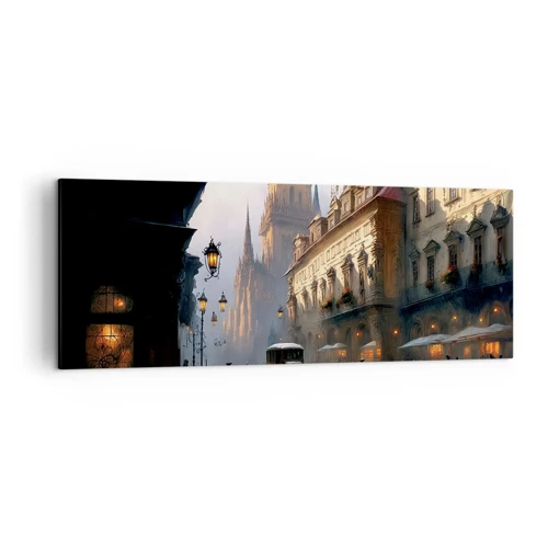 Canvas picture - Charm of Evening in Prague - 140x50 cm