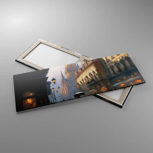 Canvas picture - Charm of Evening in Prague - 140x50 cm