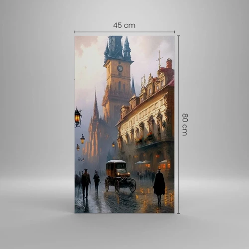 Canvas picture - Charm of Evening in Prague - 45x80 cm