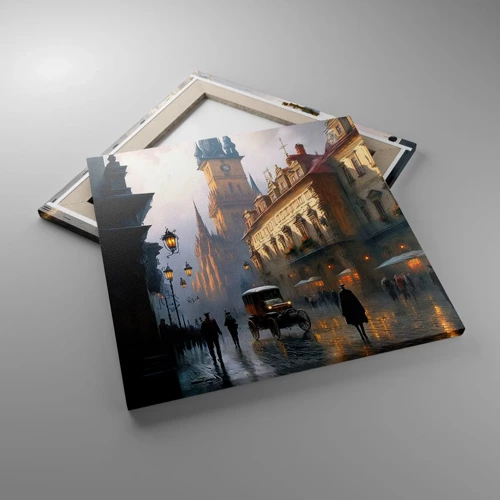 Canvas picture - Charm of Evening in Prague - 50x50 cm