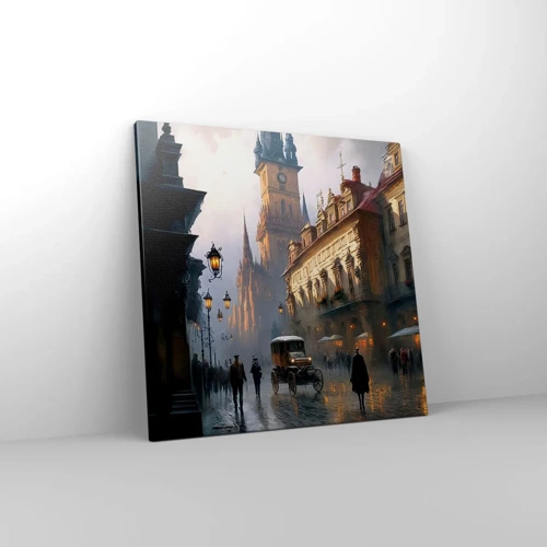 Canvas picture - Charm of Evening in Prague - 50x50 cm