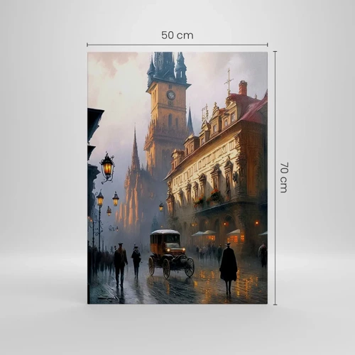 Canvas picture - Charm of Evening in Prague - 50x70 cm