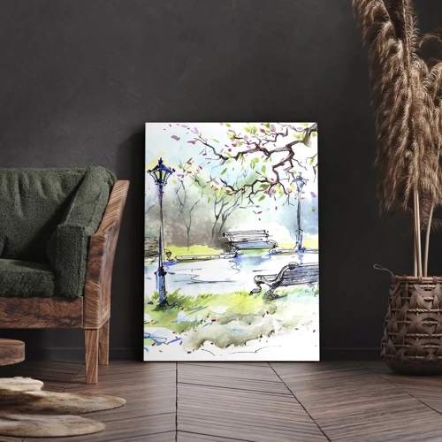 Canvas picture - Charm of Park Silence - 50x70 cm