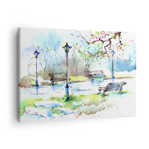 Canvas picture - Charm of Park Silence - 70x50 cm