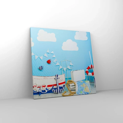 Canvas picture - Child's Longing for Adventure - 50x50 cm