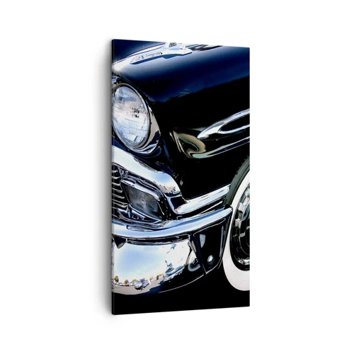 Canvas picture - Classics in Silver, Black and White - 45x80 cm