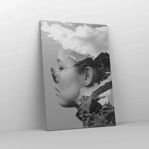 Canvas picture - Cloudy Portrait - 70x100 cm