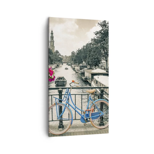 Canvas picture - Colour of a Street in Amsterdam - 45x80 cm