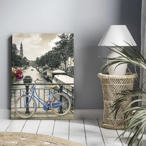 Canvas picture - Colour of a Street in Amsterdam - 50x70 cm