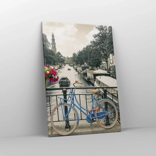 Canvas picture - Colour of a Street in Amsterdam - 70x100 cm