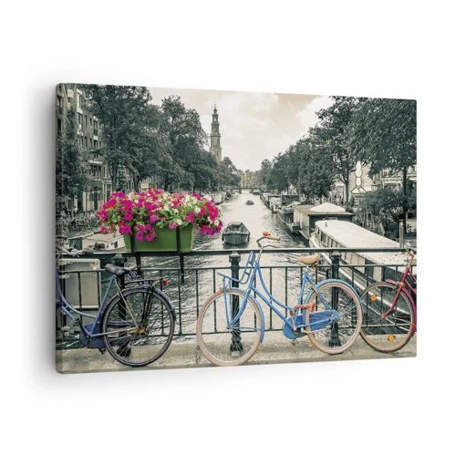 Canvas picture - Colour of a Street in Amsterdam - 70x50 cm
