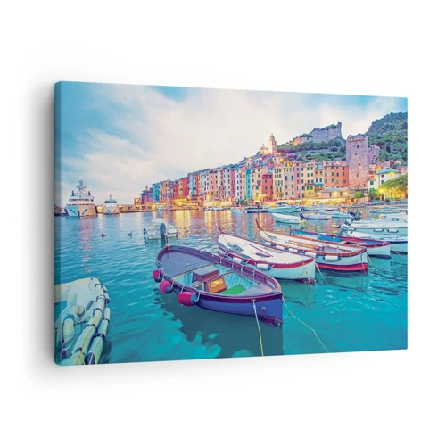 Canvas picture - Colourful Evening in a Port - 70x50 cm