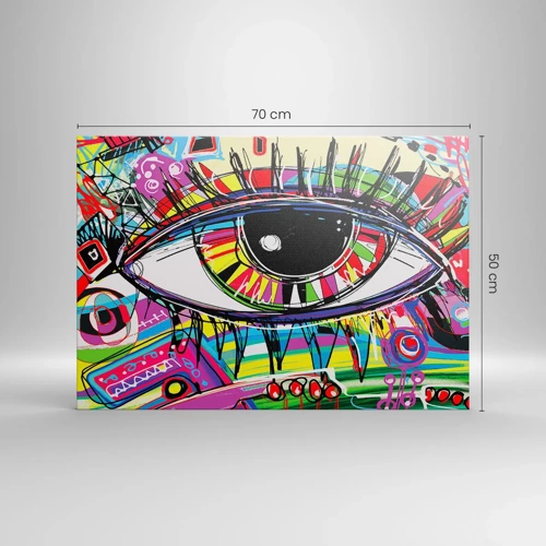 Canvas picture - Colourful Eye - Colourful Soul - 70x50 cm