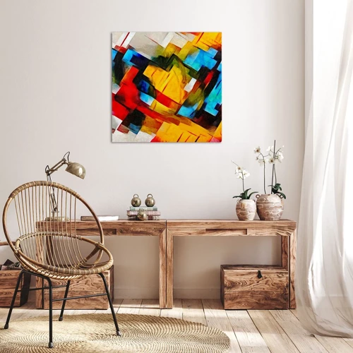 Canvas picture - Colourful Quilt - 30x30 cm