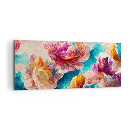 Canvas picture - Colourful Splendour of a Bouquet - 100x40 cm