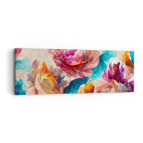 Canvas picture - Colourful Splendour of a Bouquet - 90x30 cm