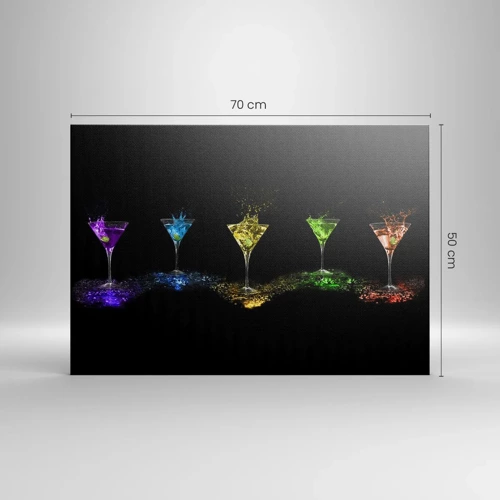 Canvas picture - Colours of Joy in Crystal Glass - 70x50 cm