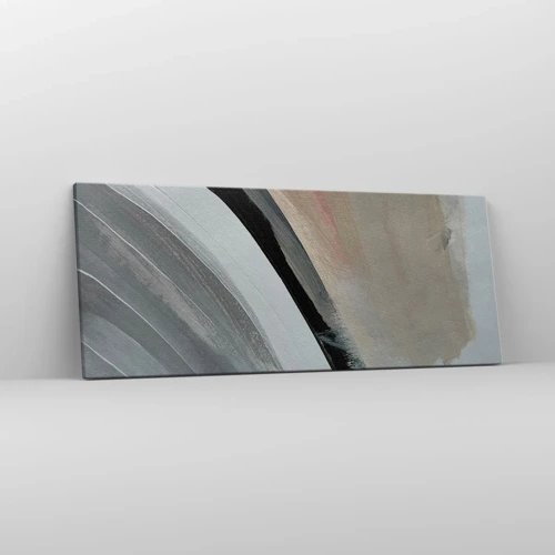 Canvas picture - Composition: Arc of Black and Grey - 100x40 cm