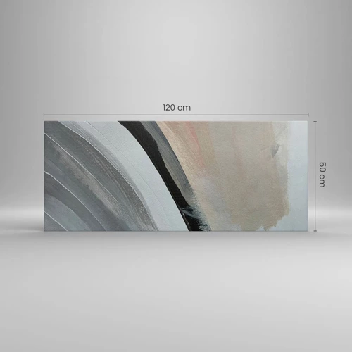 Canvas picture - Composition: Arc of Black and Grey - 120x50 cm