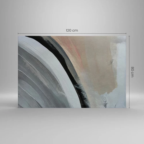 Canvas picture - Composition: Arc of Black and Grey - 120x80 cm